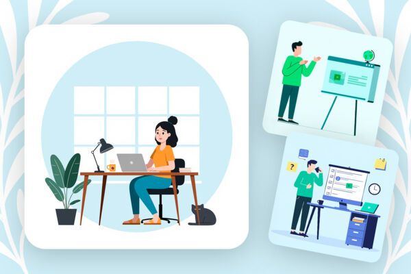 vector illustration, office
