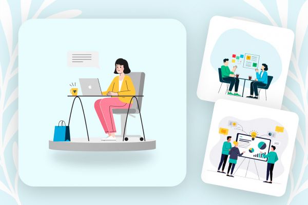 vector illustration, office 2