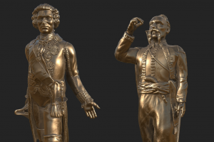 Моделирование копий статуй памятника