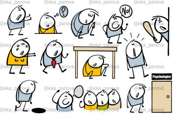 Векторные иллюстрации "Негативные эмоции"