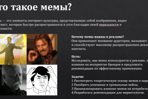 Создание презентации на тему "Использование мемов в рекламе"