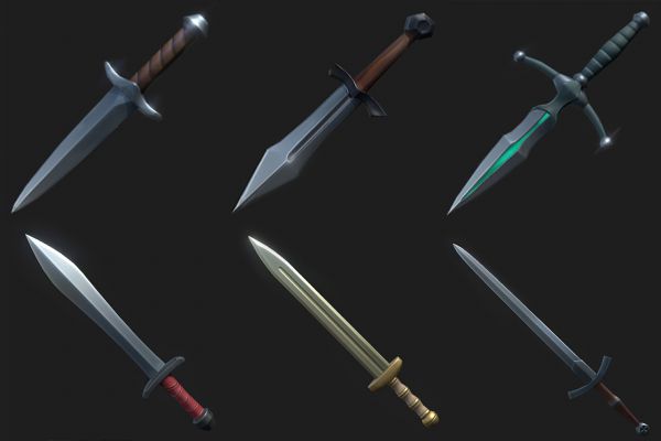 Набор стилизованного оружия для игры