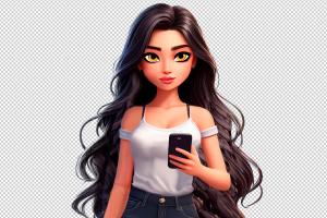 Анимация в Spine девушки