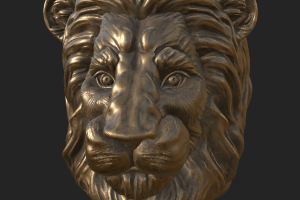 Голова льва на трубке