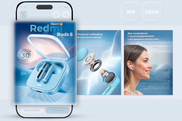 Дизайн карточек товара для маркетплейсов Wildberries/Ozon