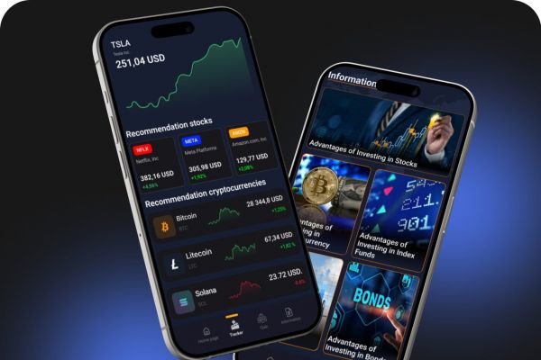 Трекер криптовалют и акций (под арбитраж трафика)