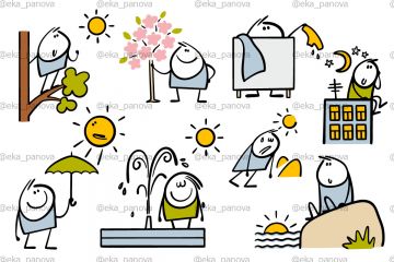 Векторные иллюстрации "Времена года"