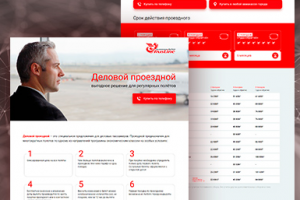 Landing Page «Деловой проездной»