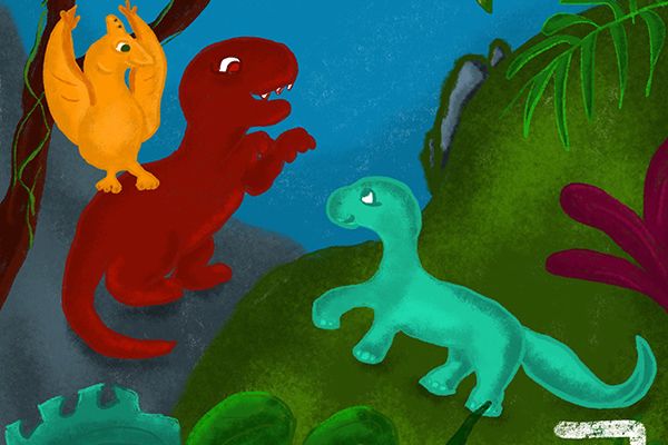 Детские пазлы для малышей. Серия динозавры.