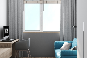 Дизайн - проект квартиры 59 кв.м ЖК Сиреневый-гостевая комната