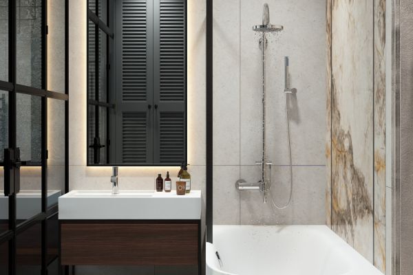 Дизайн - проект квартиры 93 кв.м ЖК Риверскай - ванная