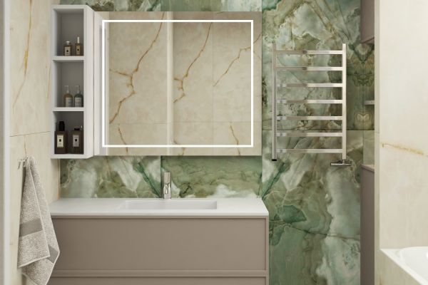 Дизайн проект квартиры 134 кв.м в Москве - ванная