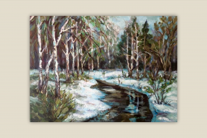 Картина "Весна" холст, акрил