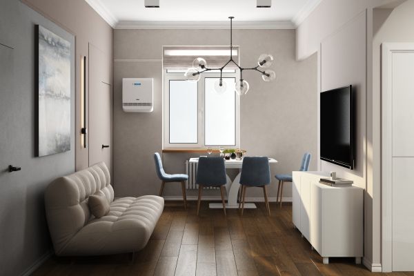 Дизайн - проект квартиры 80 кв.м г.Москва - кухня-гостиная