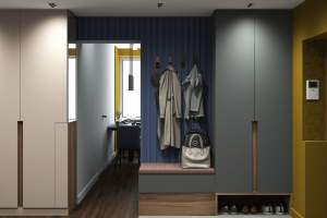 Дизайн проект квартиры 57 кв.м г.Москва - кухня-прихожая