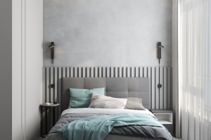 Дизайн - проект квартиры ЖК Сиреневый парк 36 кв.м.-спальня и ванная