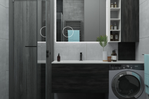 Дизайн проект квартиры 60 кв.м в ЖК "Кутузов град"-санузел