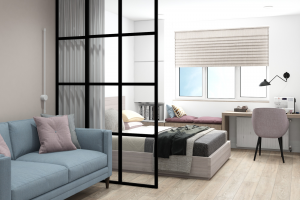 Дизайн - проект квартиры 32 кв.м г Москва-спальня-гостиная