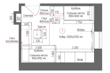 План расстановки мебели