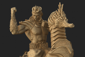 Композиция Посейдон на морском коньке