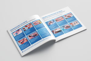 Разворот брошюры для стоматологии