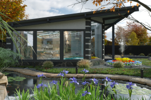 Проект терраса на дачном участке+банный комплекс