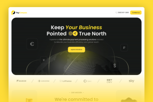 Landing Page для компании, предоставляющей комплексные решения для обработки платежей