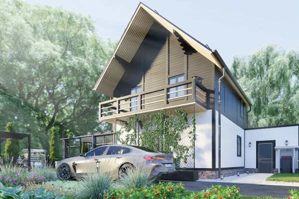 Проект дачного дома в селе Ягодное Самарской области в пригороде города Тольятти