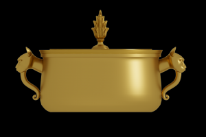 Pan with lid and two handles