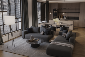 Дизайн зала-кухни