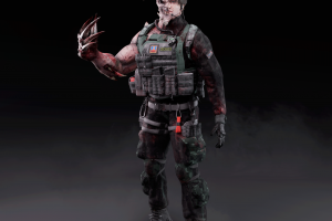 3D персонаж, мутант Рендер 3