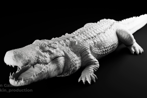 3D модель под печать, крокодил