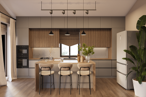 Дизайн проект кухни в частном доме