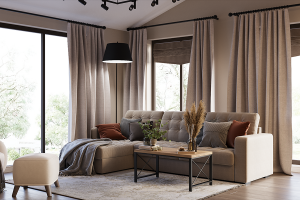 Дизайн проект кухни-гостиной в частном доме