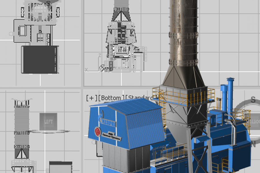Продаю: 3D-модель газоперекачивающего агрегата (ГПА) -   готовая работа на продажу :14760