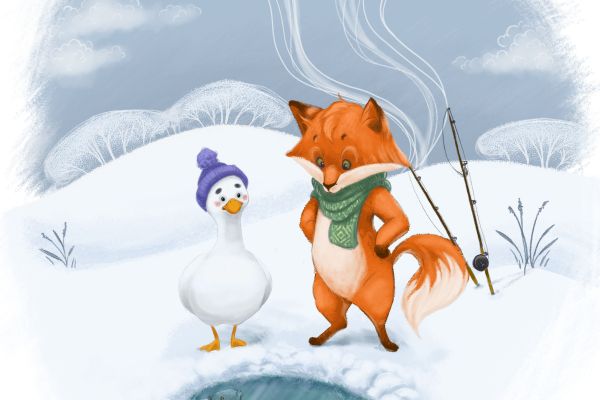 Лиса и гусь