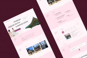 Лендинг для компании, которая занимается организацией авторских туров в Южную Корею.