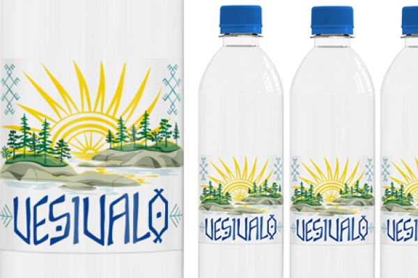 Минеральная вода "VESIVALO", разработка дизайна этикетки
