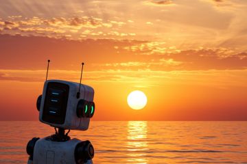 Робот на пляже