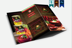 Проект включает в себя создание графического дизайна буклета, логотипа и концепции упаковок для торговой марки "Обеду час".