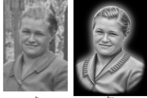 Ретушь фото для гравировки на памятник