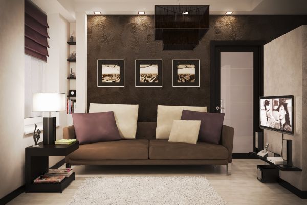 3D визуализация гостинной