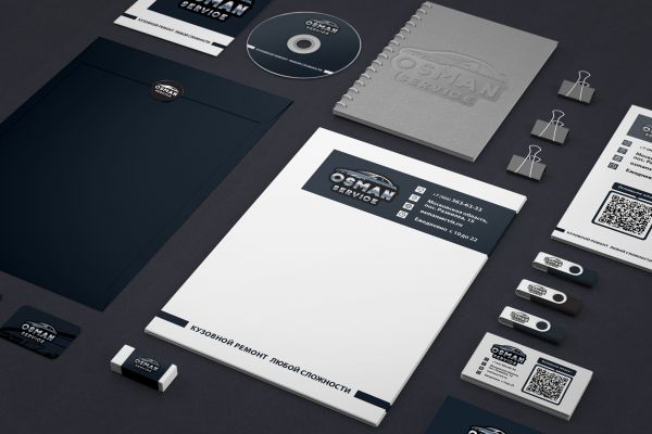 Разработка логотипа и фирменного стиля компании "OSMAN SERVICE