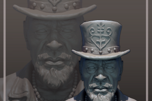 Модель под печать. Старик