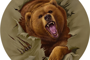 Медведь для печати на чехле запасного колеса