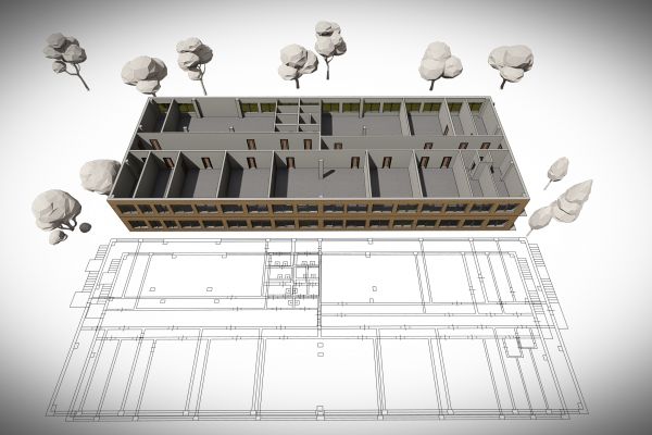 Оцифровка плана схемы в файл dwg