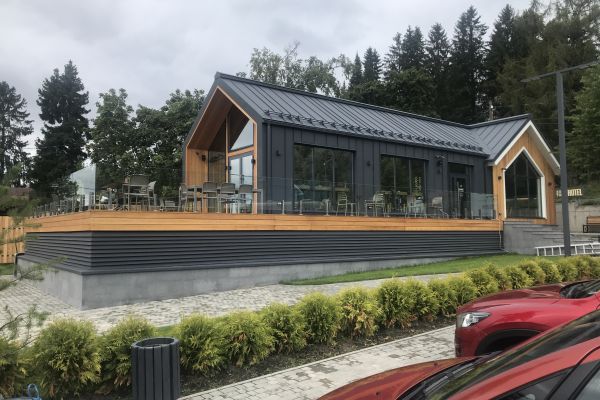 Кафе в посёлке Куркиёки, Карелия. 2024г.