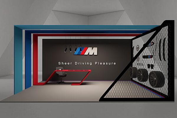 3D визуализации выставочного павильона компании BMW
