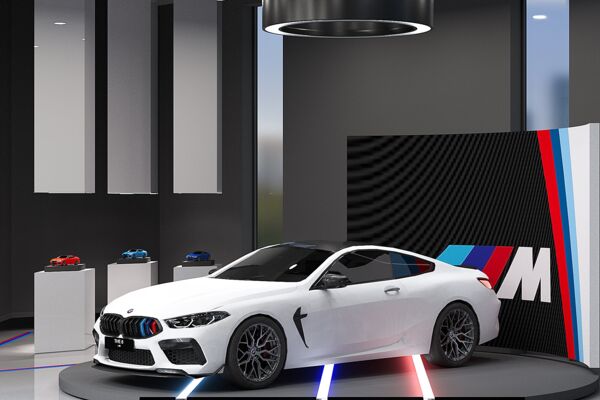 Проект дизайна автосалона компании BMW и 3D визуализации