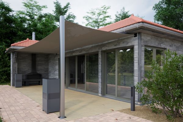 Визуализация маркизы загородного домика в Швейцарии